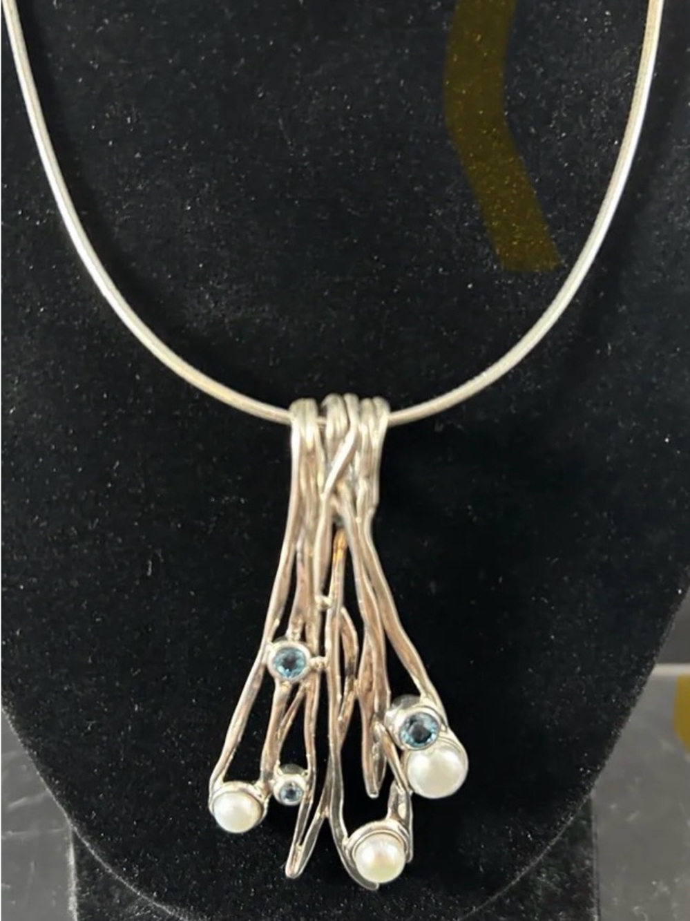 Designer sterling silver pendant and necklace by Hagit Gorali from Israel,